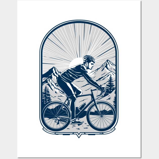 Cyclist. Cycling enthusiast. Wall Art by art object